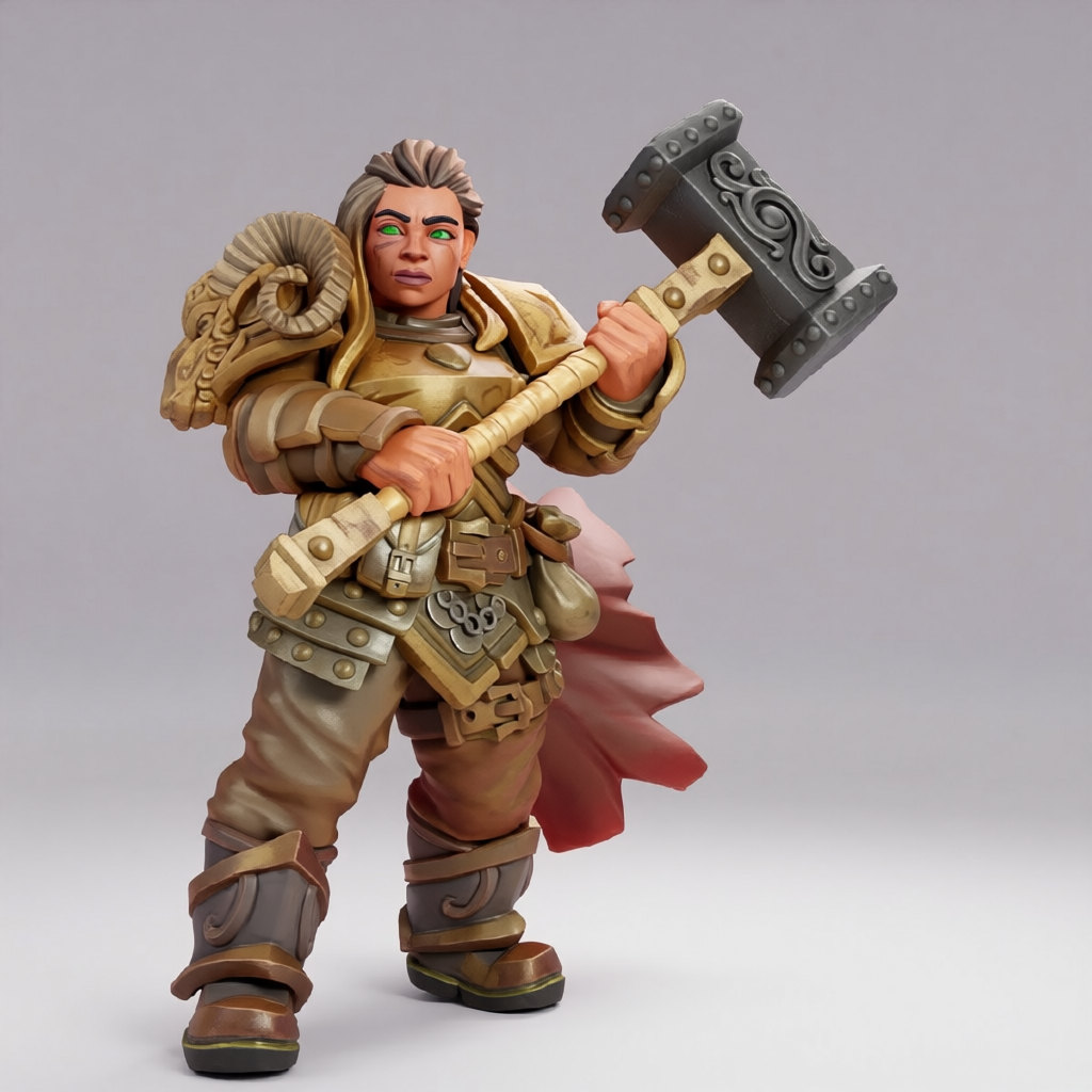 Hot Goblin. アイアンハート・ドワーフ・パラディン - TTRPGミニチュア